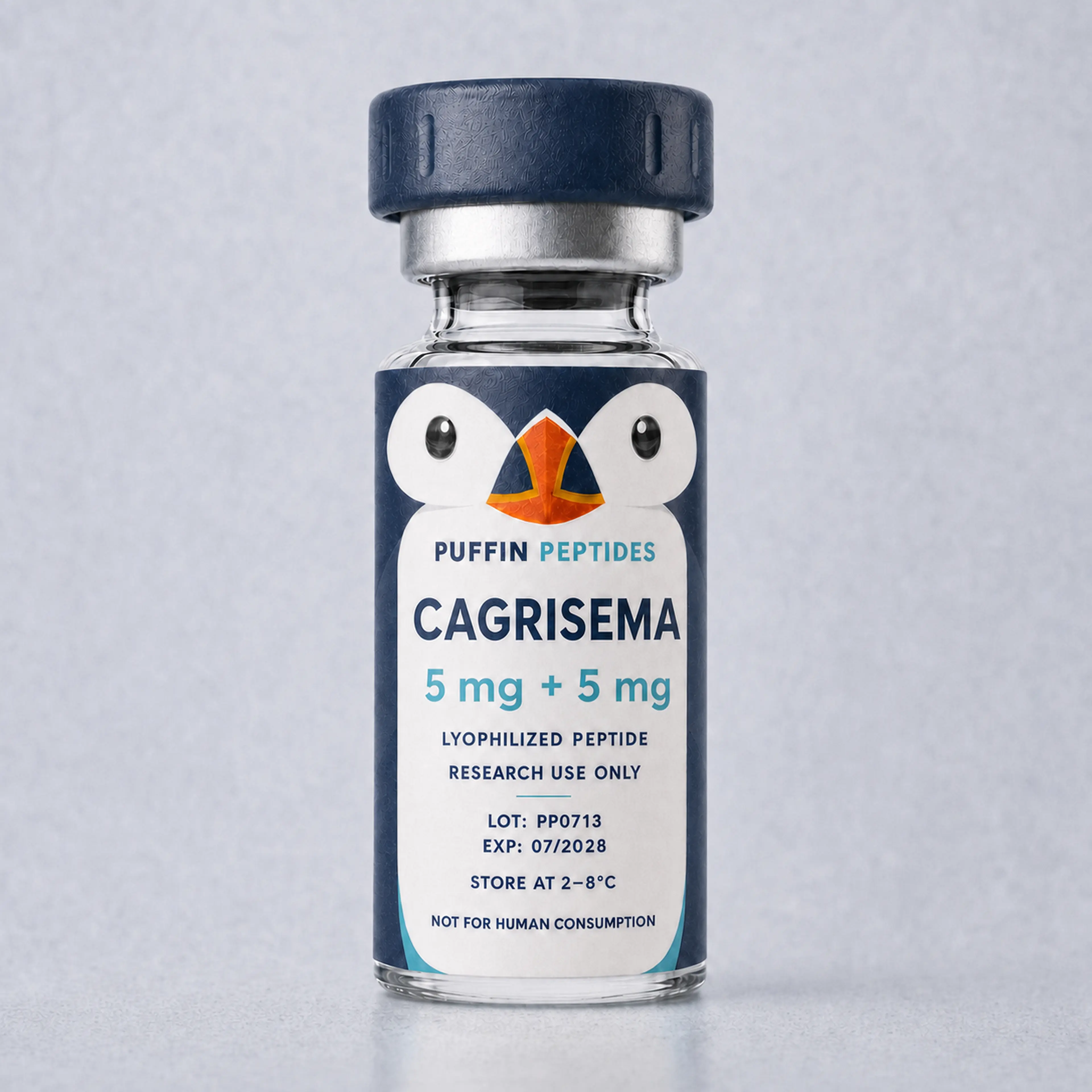 CAGRISEMA 5 mg + 5 mg Puffin Peptides vial